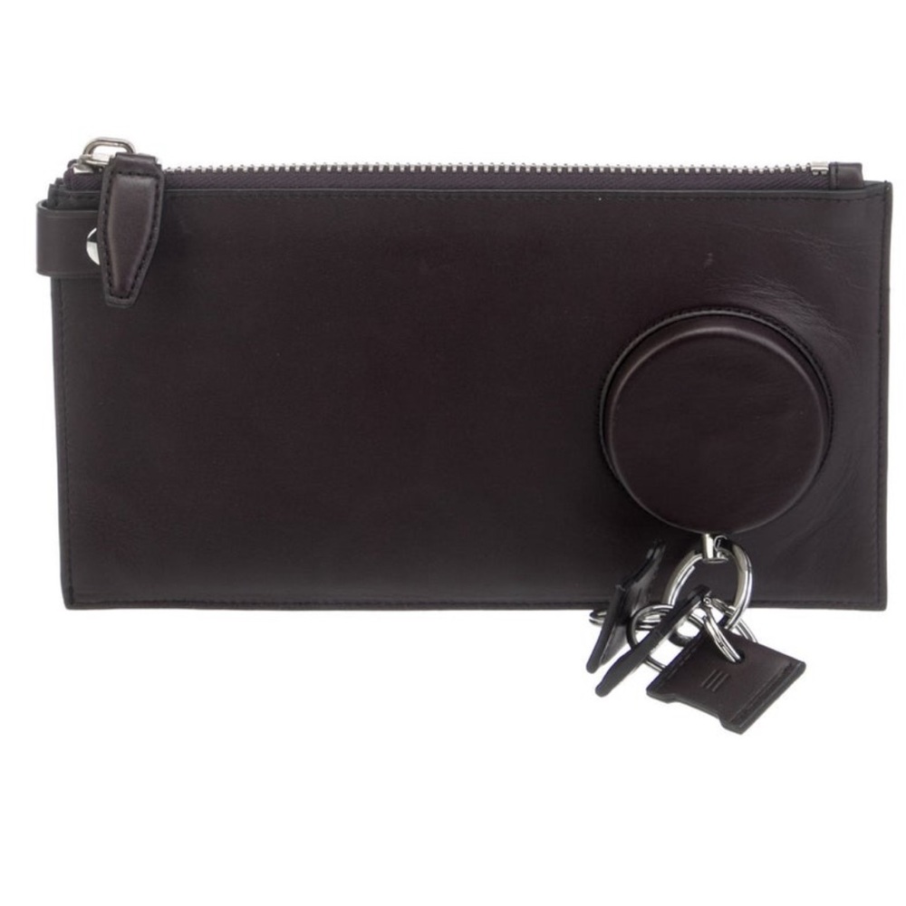 Alexander Wang Brown Leather Clutch with Key Ring